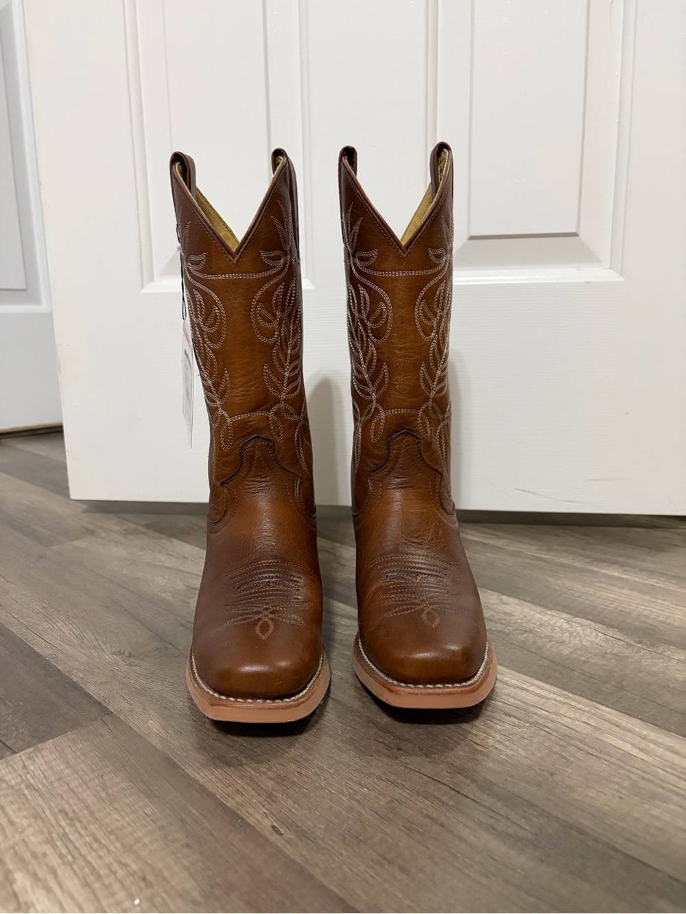 Justin Boots Brown Leather Women's Western Pull-On Boots
